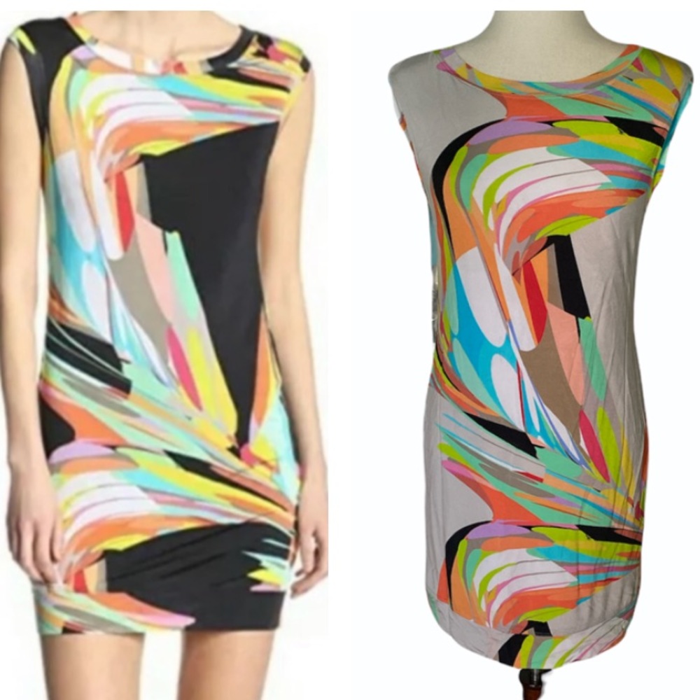 Trina Turk Zinnia Driftwood Matte Jersey Tunic Dress - S
